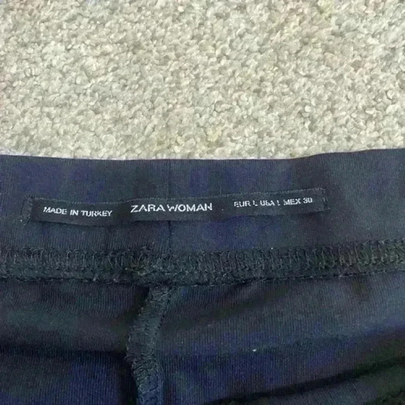 Zara Woman Brown Distressed Elastic Waist Leggings Size Large - Picture 9 of 9